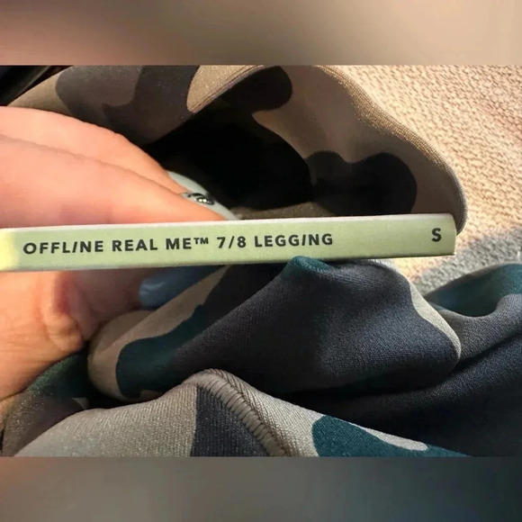 Offline by Aerie Real Me green camouflage 7/8 length hi rise leggings NWT - Picture 6 of 8